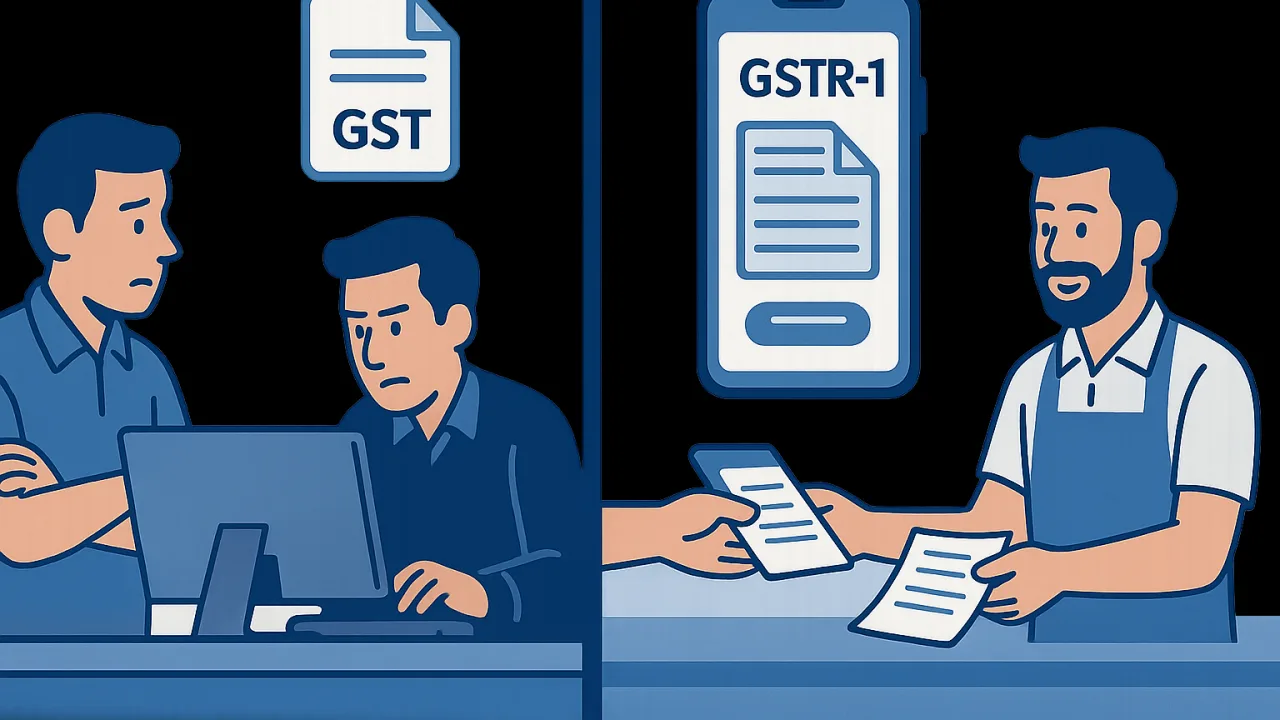 Comparison of desktop vs mobile billing systems during GSTR-1 filing periods